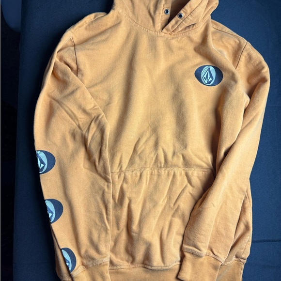 Volcom Mustard Yellow Hooded Pullover - Picture 2 of 8